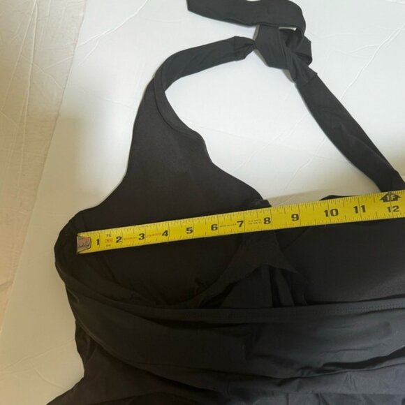 SPANX NEW Bayside Halter Ruched Shaping 1PC Swimsuit Ring Buckle Slimming Pad 18 - Picture 15 of 16